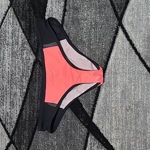 VS PINK 2017 HIPSTER MESH SILVER METAL LOGO SWIMSUIT BOTTOM